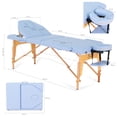thumbnail image 2 of Cama De Masaje Ajustable Onof  MB-001 Cuadrada C/ Maletín Portátil Color Azul, 2 of 8