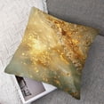 thumbnail image 7 of Acheng Gold and Blue Abstract Art Short Plush Pillowcase Set of 2 White, 7 of 7