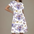 thumbnail image 1 of LOVZFMLL Robe Sans Manches à Rayures avec Nœud pour Filles de 3 à 8 Ans, 1 of 2