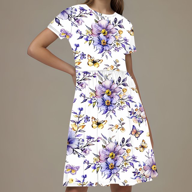 LOVZFMLL Robe Sans Manches à Rayures avec Nœud pour Filles de 3 à 8 Ans
