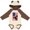 Natural & Brown w Ears, variant on Inktastic Motocross BMX Sport Team Boys Long Sleeve Baby Bodysuit