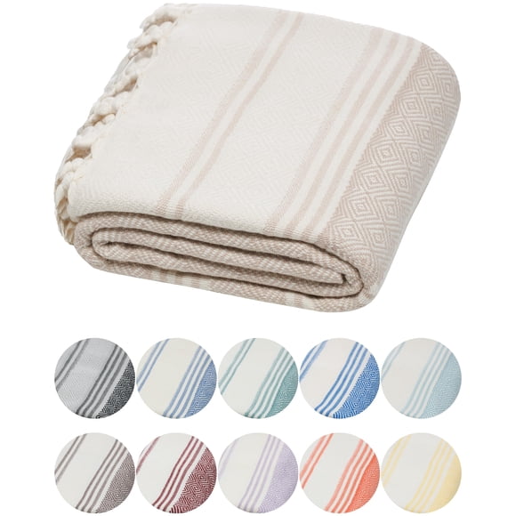 Toalla turca de baño y playa DEMMEX Organic Diamond Cotton