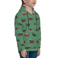 thumbnail image 3 of Fotbe Christmas Dachshund Pattern Youth Pullover Hooded Sweatshirt, Boys Hoodie, Kangaroo Pocket Hoodie for Kids Girls -X-Large, 3 of 6