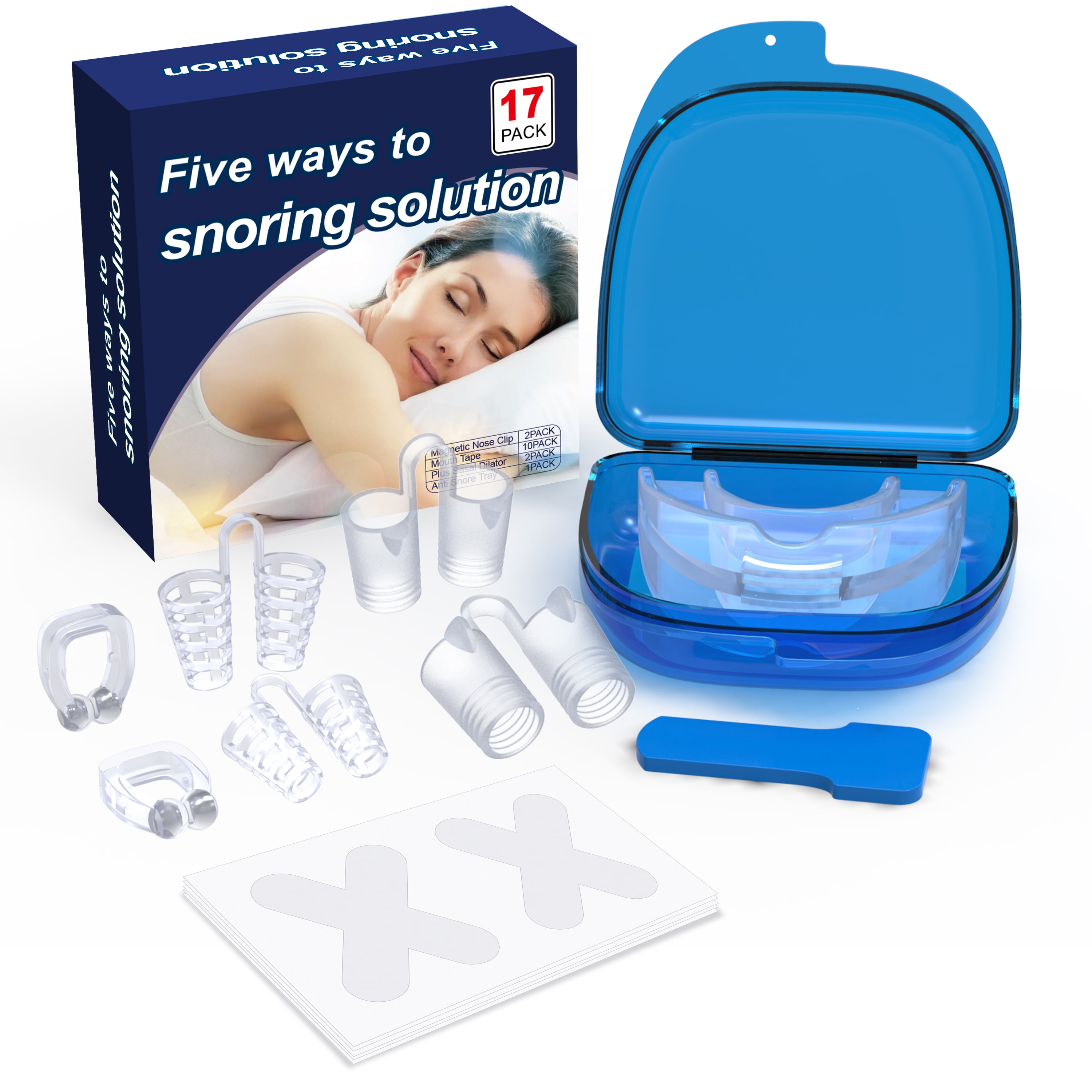 Snoring Solution 17 PCS Anti Snoring Devices for Men/Women