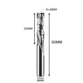 thumbnail image 2 of Compression Milling Cutter Woodwork Cut Two Flutes Spiral Carbide Milling Tool CNC Router Wood End Mill Cutter Bits ,Great Multi-Purpose Application, 2 of 4