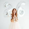 thumbnail image 2 of Efavormart Silver 40" tall Alphabet Letters / Number Foil Balloons Birthday Party  Decorations Graduation New Year Party Supply - 1, 2 of 8