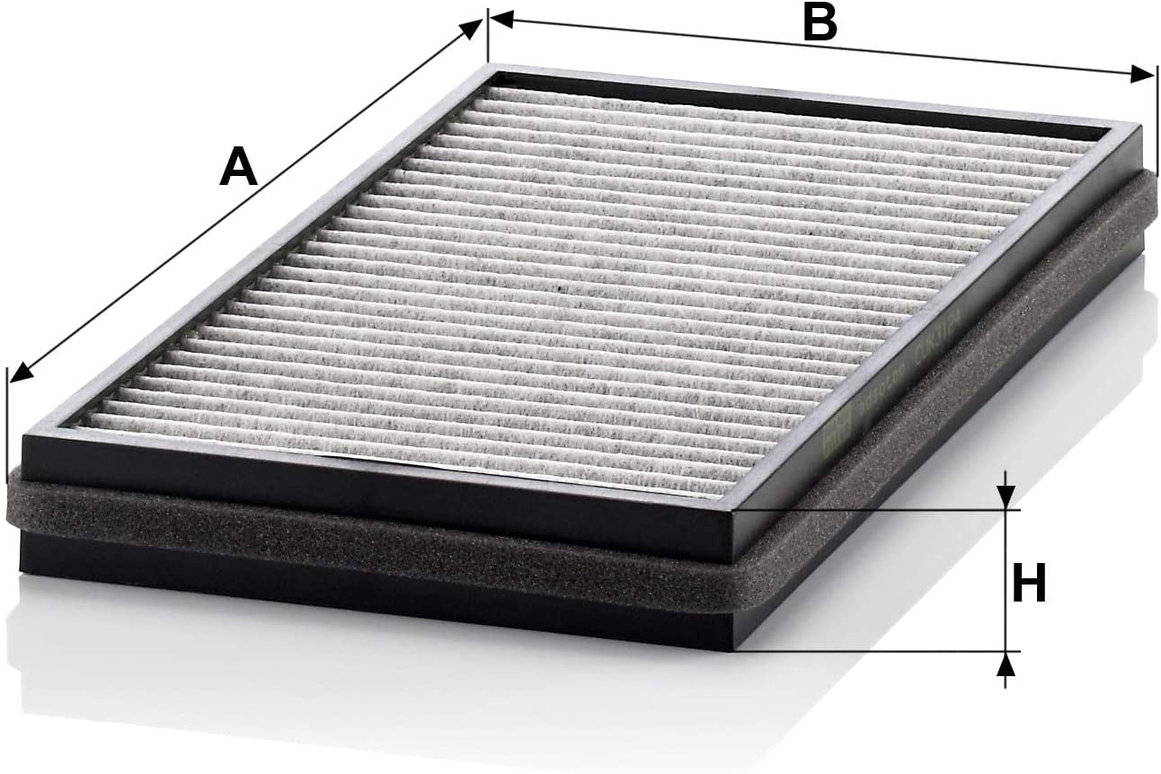 Mann-Hummel CUK 3124-2 - Cabin Air Filter With Activated Charcoal Fits select: 2006-2008 BMW 750, 2002-2005 BMW 745