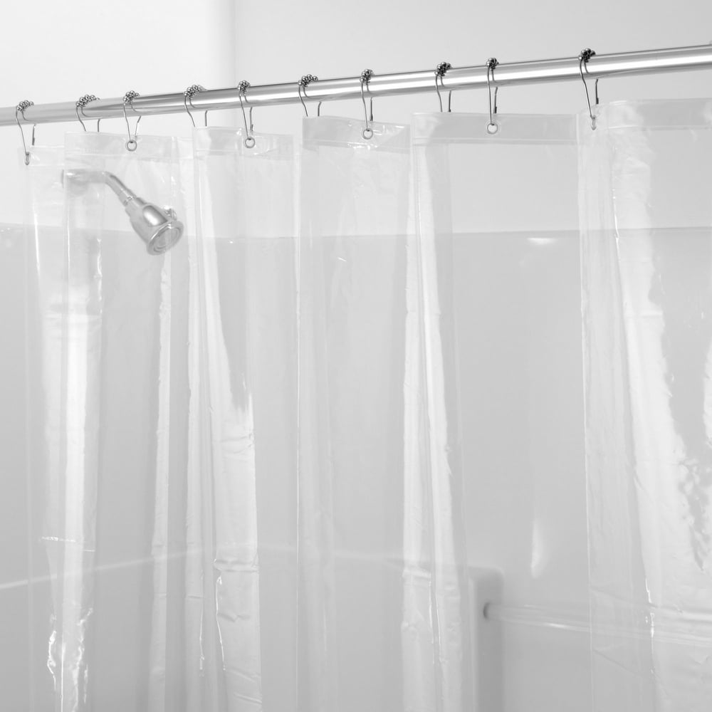 InterDesign EVA 5.5 Gauge Shower Curtain Liner, Long 72" x 84", Clear