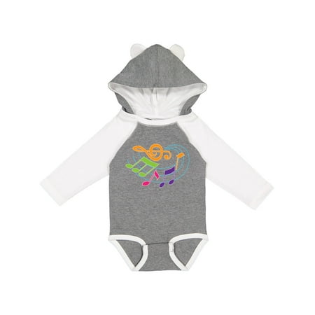 

Inktastic Music Notes Musical Gift Gift Baby Boy or Baby Girl Long Sleeve Bodysuit