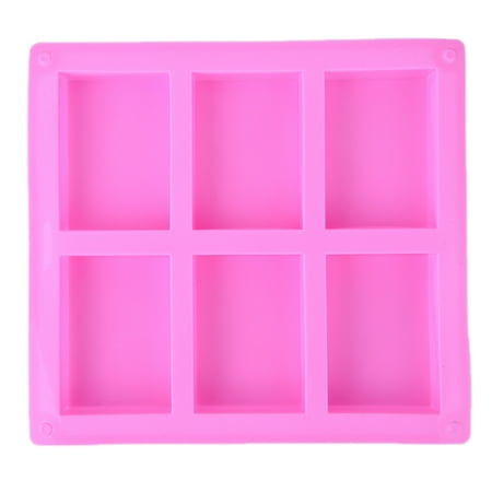 

6 Cavities 3D Handmade Rectangle Square Silicone Soap Mold Chocolate Cookies Mould Cake Decorating Fondant Molds D041