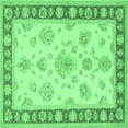 thumbnail image 1 of Ahgly Company Indoor Square Oriental Emerald Green Traditional Area Rugs, 4' Square, 1 of 4