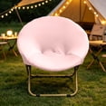 thumbnail image 2 of Yhmxh Stretchable Moon Chair Slipcover, Removable Washable Round Saucer Chair Cover, Soft Circle Chair Slipcovers Protector for Indoor/Outdoor Foldable Moon Chairs, Fits 28.7-32.6in Diameter, 2 of 7