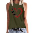 thumbnail image 1 of Débardeur Ajusté à Imprimé Floral pour Femmes, Col Rond, Sans Manches, à Blocs, Tunique, T-Shirt, Hauts, 1 of 1