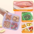 Bento Boxes (4 Pack) Lunch Box for Adults Kids 600ML