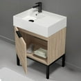 thumbnail image 6 of Nameeks Derin-2417-S-L Derin 24" Free Standing Single Basin Vanity Set - Brown Oak / Black, 6 of 6