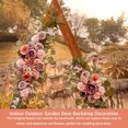 thumbnail image 3 of Baohd Fleurs Artificielles Arche Style Élégant Guirlande en Soie Simulation Feuilles Vertes Roses pour Réception de Mariage Rose Blanc, 3 of 5