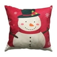 thumbnail image 2 of Peacheart Christmas Snowman Throw Pillow 18" x 18", Stuffed Christmas Cushion for Bed Sofa Couch Xmas Winter Holiday Party Home Bedroom Living Room Decor, 2 of 7