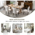 thumbnail image 3 of KCC Velvet Dining Chairs Set of 4, Upholstered High-end Tufted Dining Room Chair with Nailhead Back Ring Pull Trim Solid Wood Legs, Nikki Collection Modern Style for Kitchen, Beige, 3 of 11