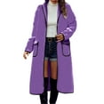thumbnail image 2 of Lilgiuy Fashion Womens Warm Faux Coat Cardigan Winter Solid Long Sleeve Outerwear Gift for Your Friends and Family, 2 of 5