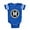 Royal Blue, variant on CafePress - Monogram Medallion M - Cute Infant Baby Football Bodysuit