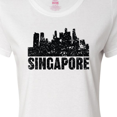 thumbnail image 4 of Inktastic Singapore City Skyline with Grunge Women's T-Shirt, 4 of 5