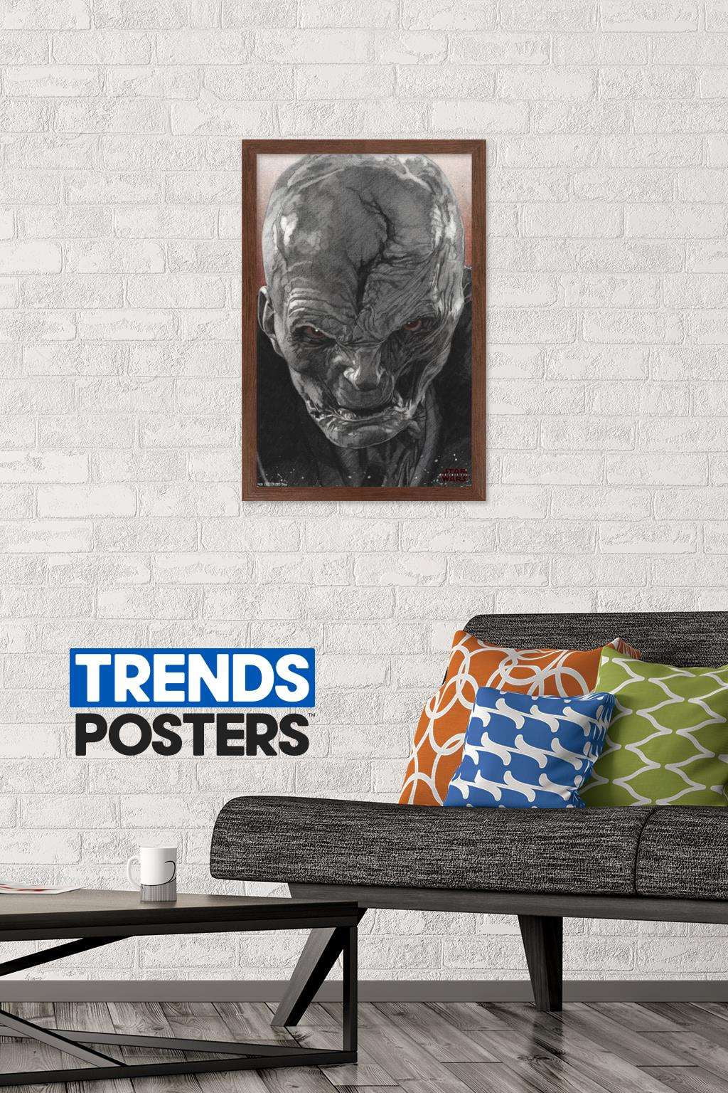 Star Wars: The Last Jedi - Snoke Wall Poster, 14.725" x 22.375", Framed