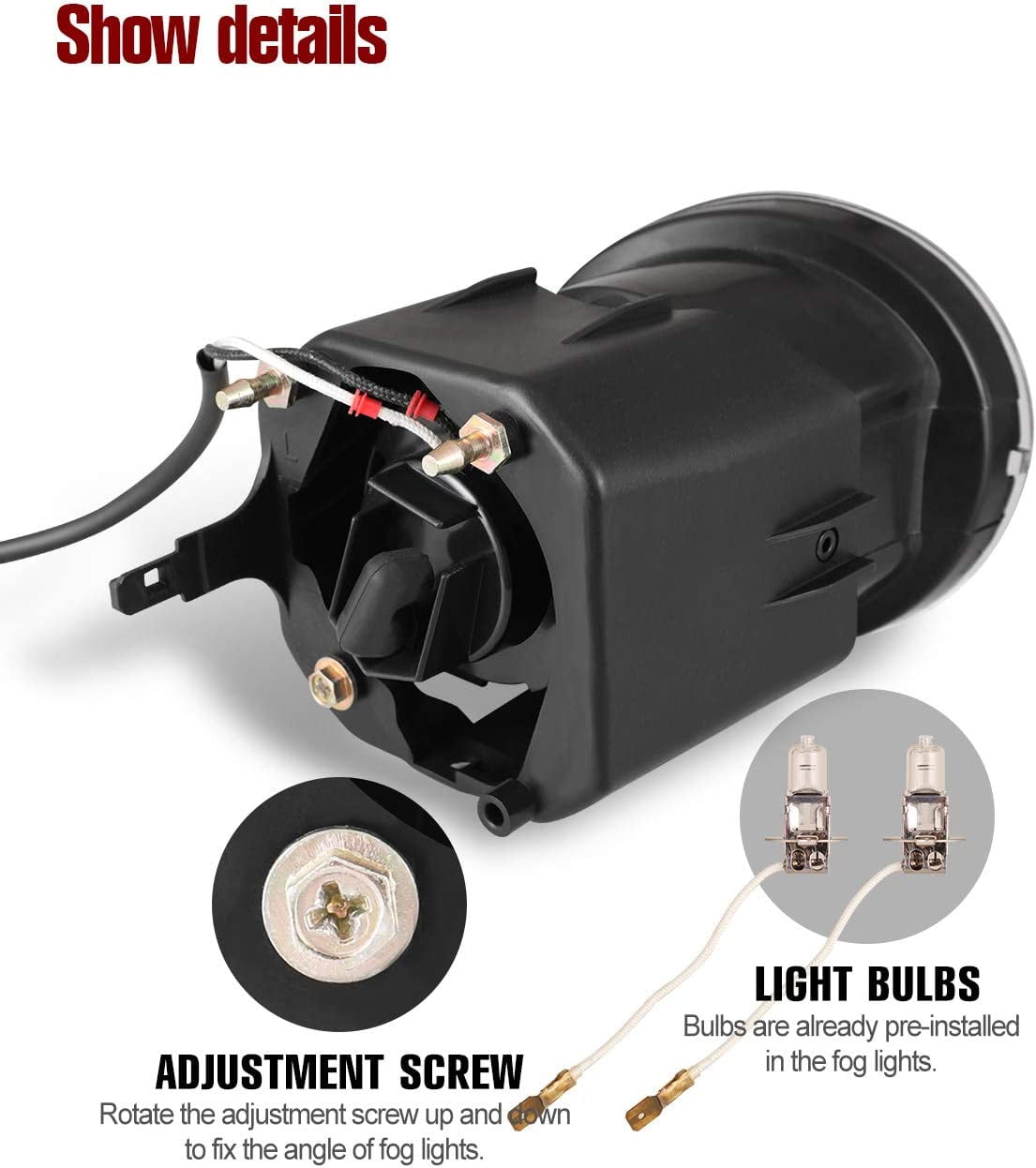 Complete Yellow Fog Light Kit With Switch & Harness - Fits 00-04 Sentra, Maxima, Frontier, Xterra
