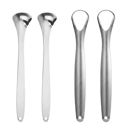 Tongue Scraper for Adults 4 Pack Metal Tongue Cleaner 14.7cm Double Sided Stainless Steel Tongue Scraper for Daily Oral Care