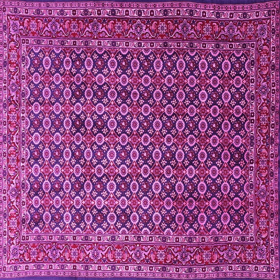 Ahgly Company Indoor Square Persian Pink Traditional Area Rugs, 7' Square