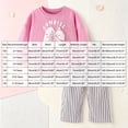 thumbnail image 4 of NIEWTR Kids Girls Girls Long Sleeve Tee & Full Length Pants Set Soft Pullover Paired with Elastic Waist Pants Breathable Relaxed Fit Pajamas for 3T-6T Dailywear(A-Pink,11-12 Years), 4 of 9
