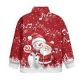 thumbnail image 5 of Uorisanigo Girls' 1/4 Zipper Sweatshirts Oversized Sweatshirts Casual Long Sleeve Workout Shirts Quarter Zip Hoodies for Fall Winter Spring - Musical Santa Claus Snowman, 5 of 7