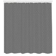 thumbnail image 3 of Abstract Shower Curtain, Checkerboard Texture Inspired Modern Monochrome Print with Circular Modules, Fabric Bathroom Set with Hooks, 69W X 75L Inches Long, Black and White, by Ambesonne, 3 of 3