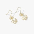 thumbnail image 4 of Pendientes de perlas de camelia con diseño de moño - Regalo elegante de joyería de primavera y verano para mujeres, 4 of 8