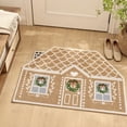 thumbnail image 2 of Natural Gingerbread House Outdoor Coir Doormat, 24x16 Inch Irregular Shape Welcome Mat, Non-Slip Dirt Trapper for Front Door, Porch, Winter Christmas Decor, 2 of 7