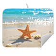 thumbnail image 5 of Ryvnso Starfish on Beach Dish Drying Mat for Kitchen Countertop 18x24 Large Dish Pad Drainer Rack Dish Sink Mats, 5 of 7