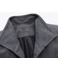 thumbnail image 3 of KIHOUT Men Jacket Warm Winter Trench Long Outwear Button Smart Overcoat, 3 of 6