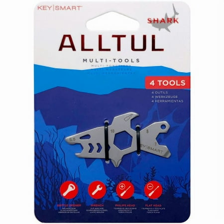 Stainless steel Alltul Shark Multitool Key. Us to tighten a screw or Each