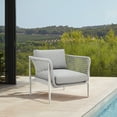 thumbnail image 4 of Patio Armchair - Aluminum Frame with Rope & Cushions - Weather Resistant Outdoor Seating, 4 of 9