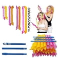 thumbnail image 1 of Rizadores de pelo en espiral, rizadores de pelo sin calor, rodillos, rizadores de pelo mágicos DIY con gancho de peinado para uso doméstico, 1 of 4