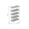 thumbnail image 3 of 5-Tier Wooden Look Shelf Bookcase - Modern Open Bookshelf, Free Standing Storage Rack, Multifunctional Display Stand for Home and Office, Oak Look, Rectangle, 3 of 4