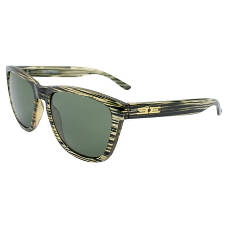 Epoch Eyewear Vibe Stormy Polarized Sunglasses Women Men Green Frame Fashion Sunglasses w/Green Mirror Lens