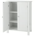 thumbnail image 3 of ZenSports Wooden Bathroom Cabinet 2-Doors Floor Storage Cabinet Adjustable Shelves, White, 3 of 10