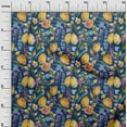 thumbnail image 2 of oneOone Cotton Flex Navy Blue Fabric Leaves & Rose Floral Fabric For Sewing Printed Craft Fabric By The Yard 40 Inch Wide, 2 of 4