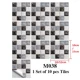 thumbnail image 4 of Nuevas 10 piezas de pegatinas de mosaico de cristal autoadhesivas para pared de cocina, decoración de sala de estar y baño de PVC, 4 of 5