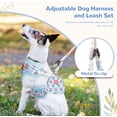 thumbnail image 4 of Cute Small Dog Harness and Leash Set with Bag No Pull Puppy Cat Vest Harness Adjustable Soft Breathable Plaid Flower Pet Bunny Harness for Small Dogs Cats Rabbits Shih Tzu Yorkies, 4 of 7