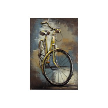 3D Metal Wall Art - Green Bicycle C0378