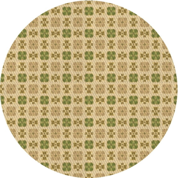 Ahgly Company Machine Washable Indoor Square Transitional Dark Golden Rod Brown Area Rugs, 3' Square