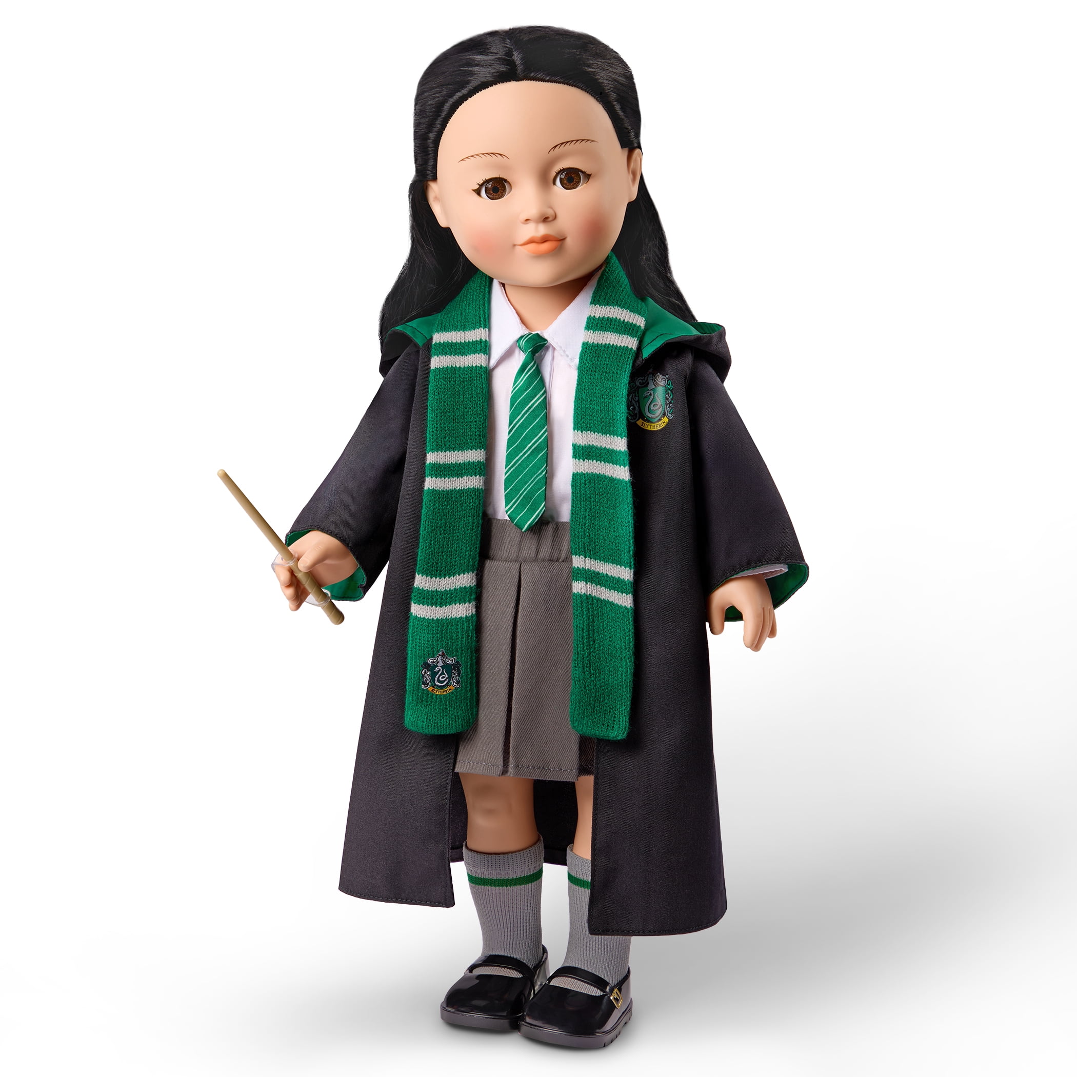 Harry Potter ™ Slytherin ™ School Uniform with Wand for 18-inch Dolls Toys Kids 5 Years +
