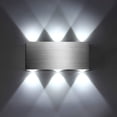 thumbnail image 1 of Lámpara de pared LED de 6W, lámpara de pared interior, iluminación de aluminio cuadrada moderna hacia arriba y abajo, luz decorativa para dormitorio, oficina, blanco frío ER, 1 of 5