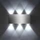 thumbnail image 1 of Luz de pared LED 6W Lámpara de pared moderna para interiores Cuadrado Arriba Abajo Iluminación de aluminio Luz decorativa para dormitorio Oficina Cama Pasillo Sala de estar Hotel Bar Blanco frío, 1 of 8